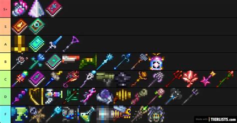 Terraria Hardmode Mage Weapons Tier List Maker - TierLists.com