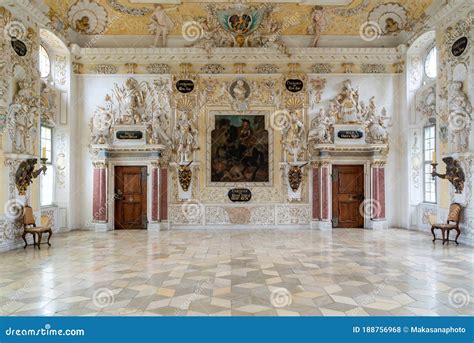 Interior View of the Historic and Ornate Baroque Reception Room at ...