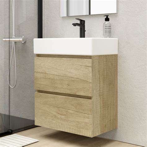 Mueble de baño con lavabo Espacio L olmo 60x35 cm | Leroy Merlin