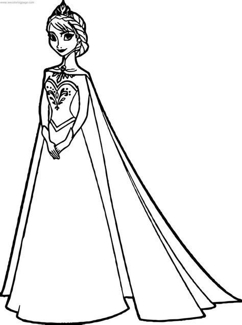 Queen Elsa Coloring Pages Free Coloring Pages