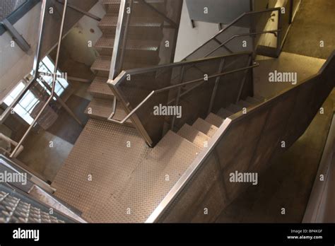 Inside Bonsecours Market silver metal stairs Stock Photo - Alamy