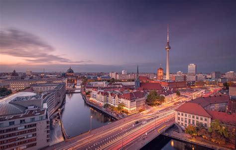 Wallpaper sunset, river, building, home, Germany, bridges, Germany ...