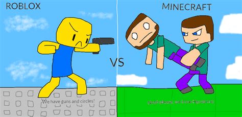 ROBLOX VS MINECRAFT by KitTheKid on DeviantArt