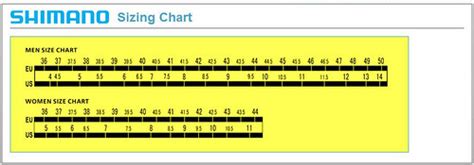 Shimano Shoe Size Chart | We have been testing them out and … | Flickr