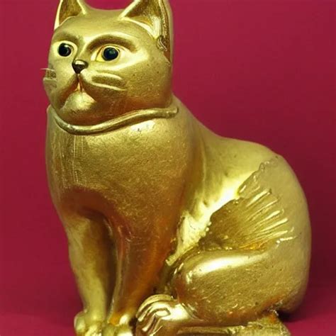 an ancient gold cat statue | Stable Diffusion | OpenArt