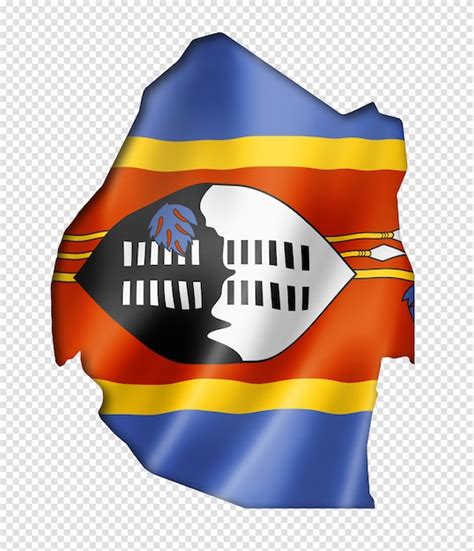 Premium PSD | Swaziland flag map