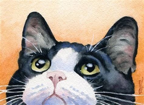 TUXEDO CAT Art Print by Watercolor Artist DJ Rogers - Etsy Canada | Tuxedo cat art, Watercolor ...