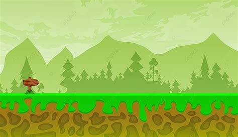 2d Game Art Natural Landscape For Games Mobile Applications And Computers Background Vector ...