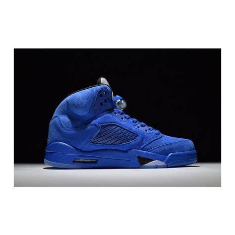 New Air Jordan 5 Retro Blue Suede Game Royal/Black 440888-401, Nike ...