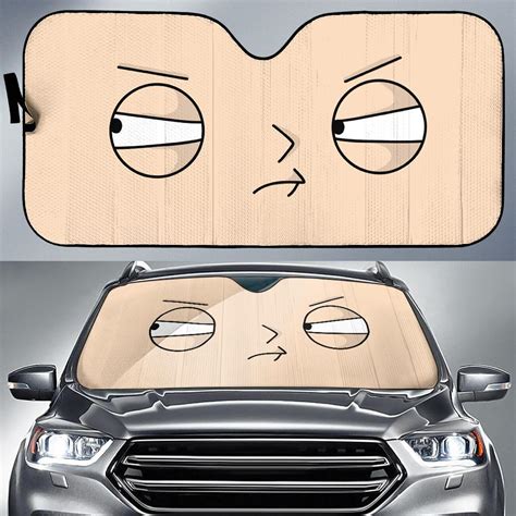 Cartoon Face Funny Auto Car Sun Shade Windshield – uscoolprint