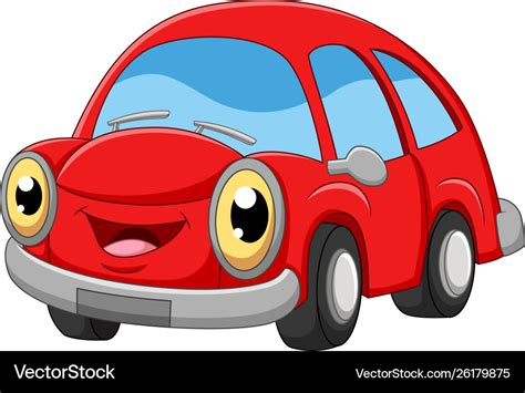 Big Red Car Cartoon