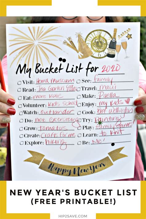 New Year's Bucket List | Fun New Year's Kid's Activity + Free Printable