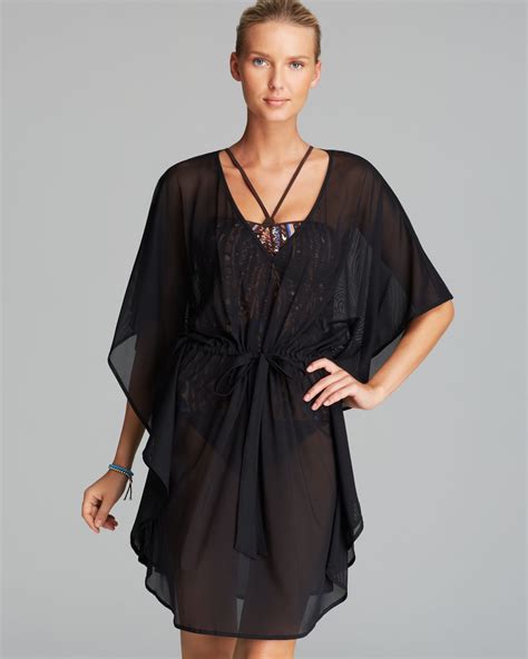 Lyst - Gottex Mesh Butterfly Swim Cover Up Tunic in Black