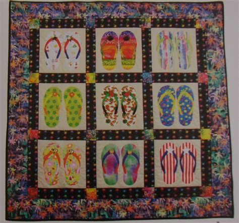 Slippah's Flip Flop Quilt Pattern Free Shipping