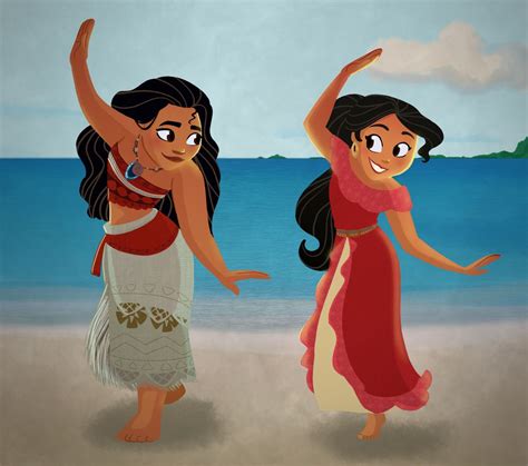 Moana and Elena dancing | Disney princess art, Forgotten disney ...