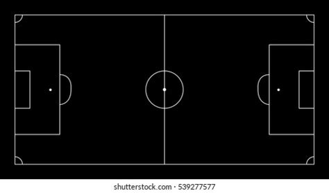 Football Pitch Layout White Lines On Stock Vector (Royalty Free ...