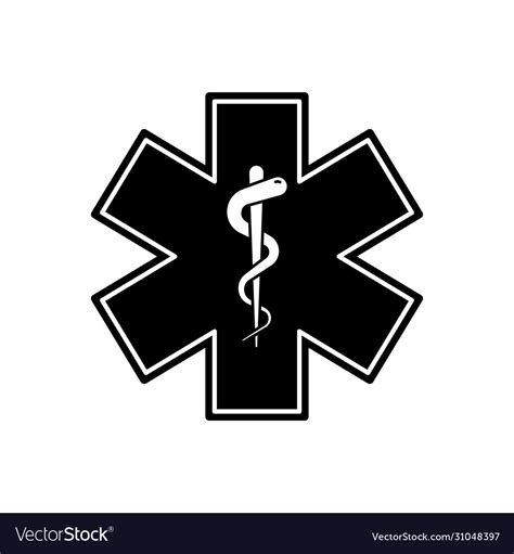 Emergency medical symbol isolated sign Royalty Free Vector