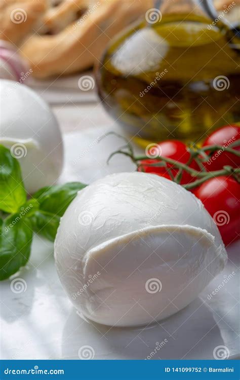 Balls of Buffalo Mozzarella, Soft Italian Scheese Made from the Milk of ...