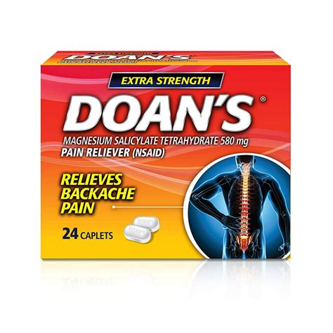 Doan's Extra Strength Pain Reliever Caplets, 24 Count - Walmart.com - Walmart.com