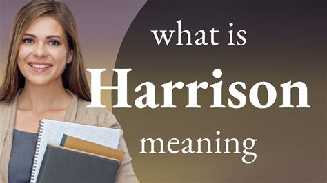 Harrison • HARRISON meaning - YouTube