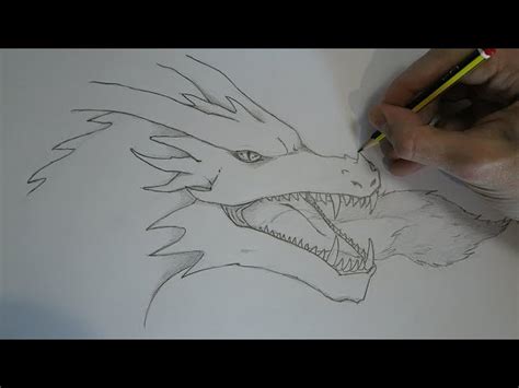 Drawing Of A Dragon Breathing Fire