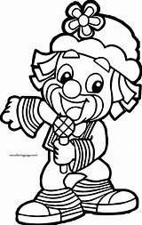 Kid Child Clown Song Time Coloring Page  Wecoloringpagecom sketch template
