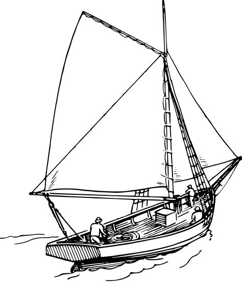 Sail Boat Line Drawing at GetDrawings | Free download