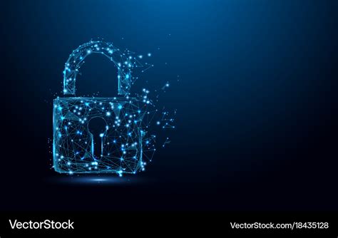 Cyber security concept lock symbol Royalty Free Vector Image