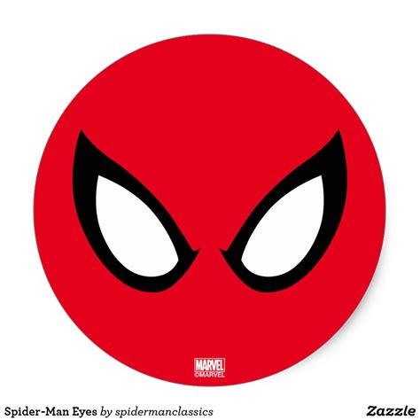 Spider-Man Eyes Classic Round Sticker | Zazzle.com | Spiderman stickers, Amazing spiderman ...