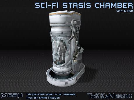 Second Life Marketplace - [ToKKen Industries] Sci-Fi Stasis Chamber - Mesh