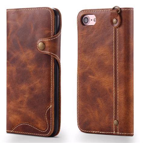 For iphone8 case wallet genuine Leather phone cases For iphone 6s 7 8 plus 8PLUS leather mobile ...