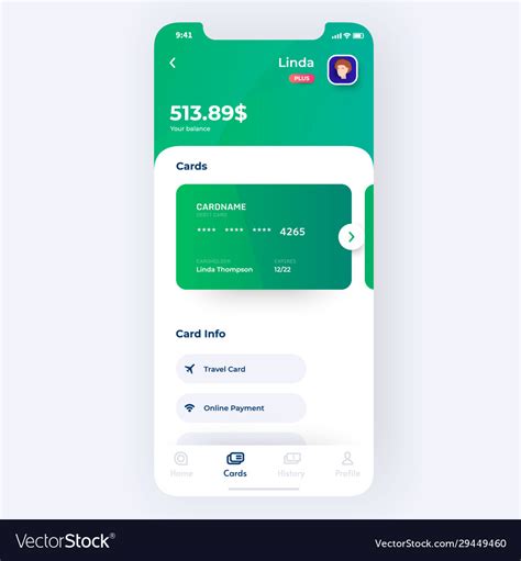Banking app ui kit prototype ui design mobile Vector Image