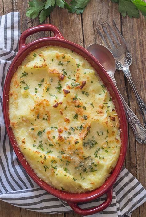 Baked Double Cheese Mashed Potatoes Recipe - An Italian in my Kitchen