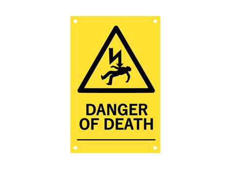 Danger of Death Health and Safety Sign Hazard Notice - Etsy Australia