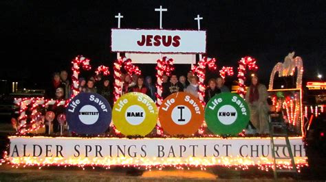 Alder Springs Baptist Church Christmas Float. Jesus...sweetest name I know. Maynardville, Tn ...