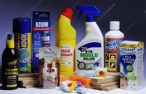 Toxic household products - Stock Image - C016/4474 - Science Photo Library