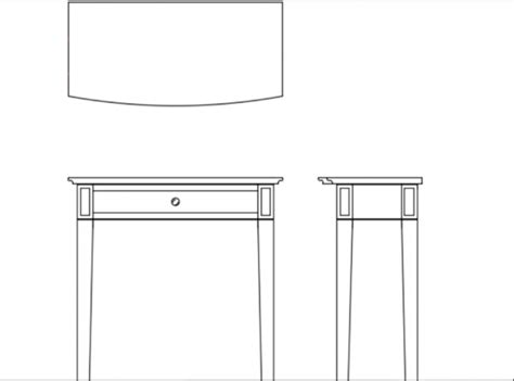 Table Front View Drawing - You also have the ability to open the part ...