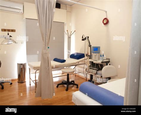 Physical therapy (physiotherapy) room with equipment Stock Photo - Alamy