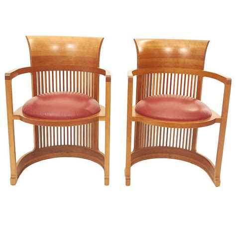 Pair of Frank Lloyd Wright Chairs for Cassina at 1stDibs