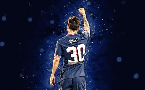 Download wallpapers 4k, Lionel Messi PSG, back view, Paris Saint ...