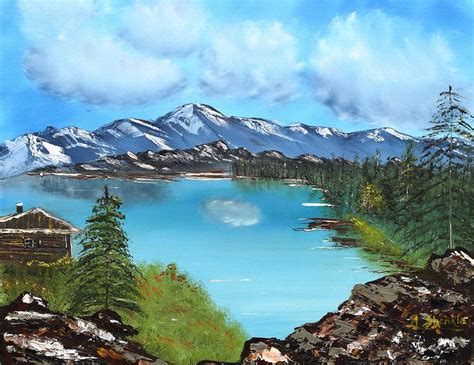 Mountain Cabin Painting by Debra Tillman - Fine Art America