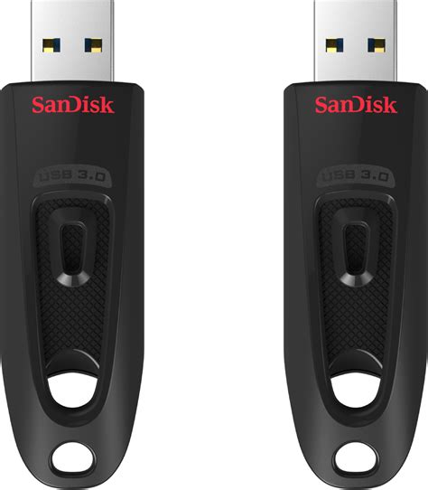 SanDisk Ultra 64GB USB 3.0 Flash Drive with Hardware Encryption (2-Pack) Black SDCZ48-064G ...