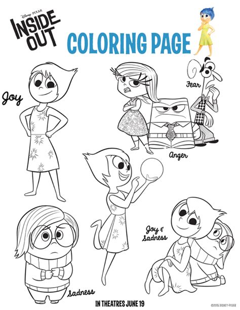 Inside Out Printables Family Activity Sheets #InsideOutEvent #InsideOut | Inside out coloring ...