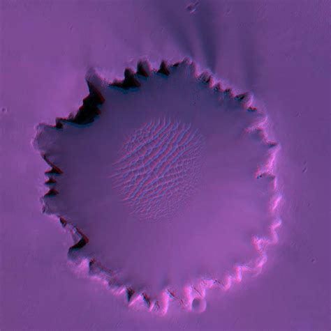 Mars' Victoria Crater in 3D - TFOT