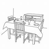 Coloring Pages  Dining Room Free coloring sketch template