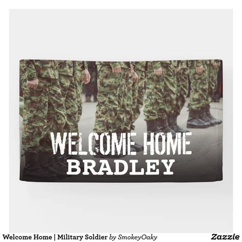 Welcome Home | Military Soldier Banner | Zazzle.com in 2020 | Military welcome home, Military ...