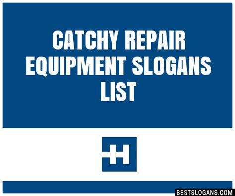 100+ Catchy Repair Equipment Slogans 2024 + Generator - Phrases & Taglines