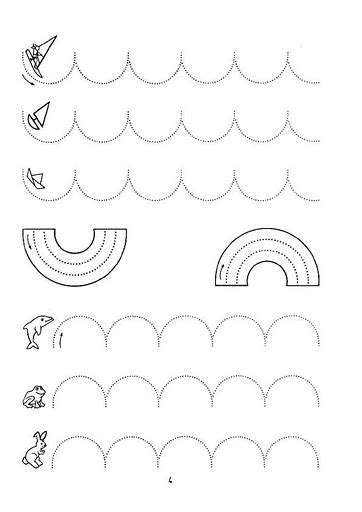 Tracing Curved Lines Worksheets For Preschool