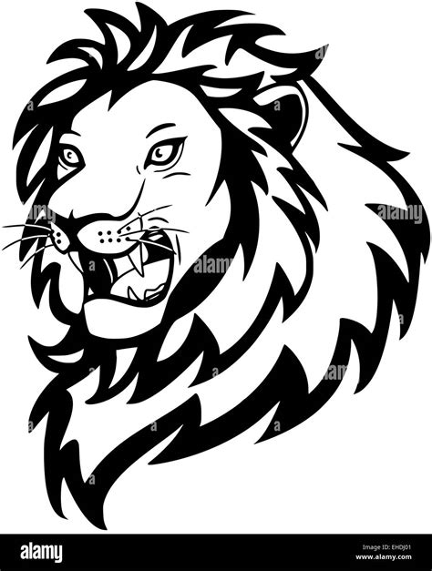 Lion roaring Black and White Stock Photos & Images - Alamy