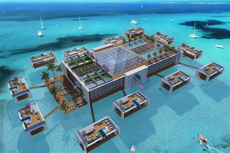 Dubai is building the worlds first floating 5-star luxury resort which will have villas that can ...